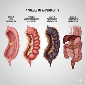 4 Stages of Appendicitis